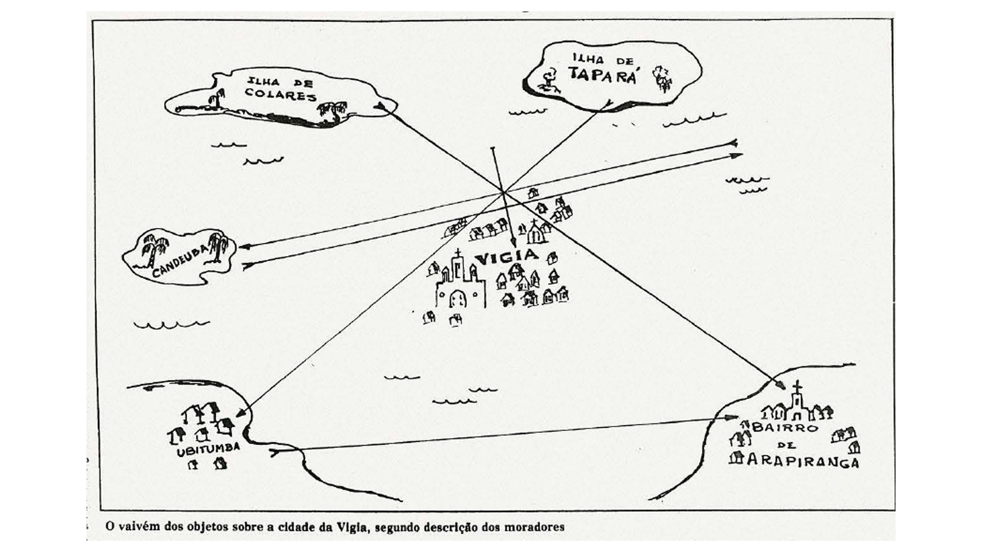 Mapa esquemático com setas e nomes de localidades relacionadas à Operação Prato.