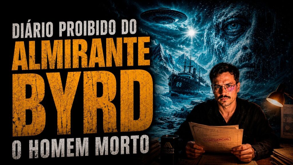 Imagem do vídeo Aurora sobre o suposto diário proibido do Almirante Byrd.